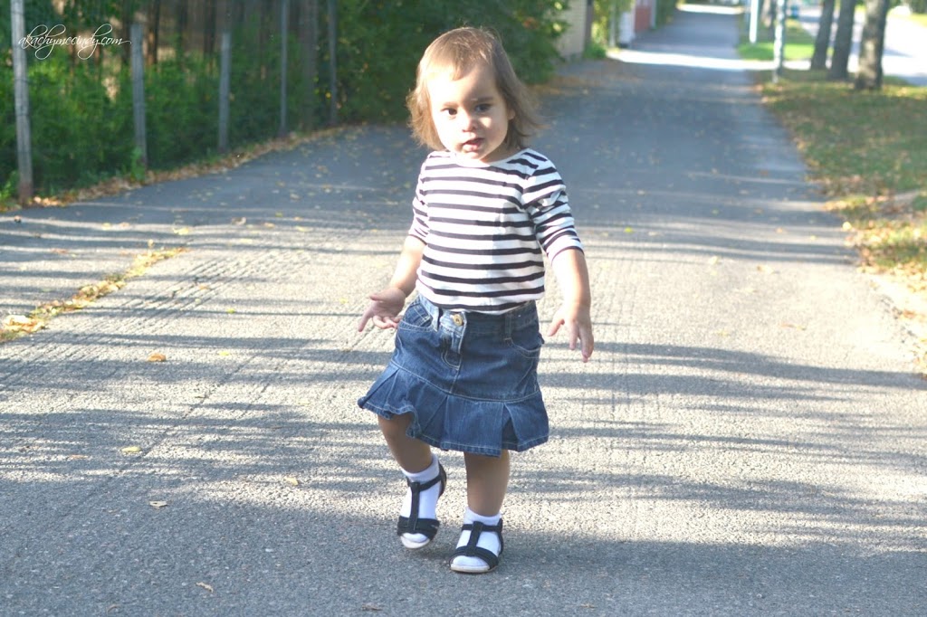 Baby Style: Black And White Stripes With Denim